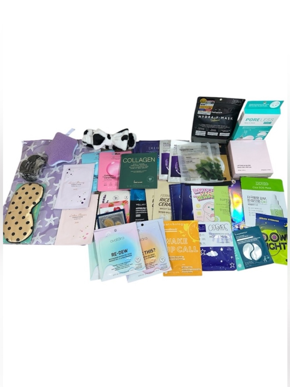 Korean Skincare Mix Face Mask Under Eye Mask Self Care Spa Bundle